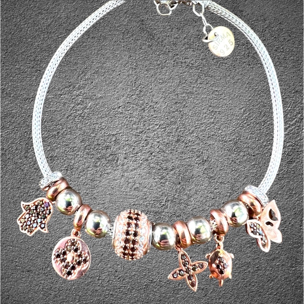 925 Sterling Silver Charm Bracelet